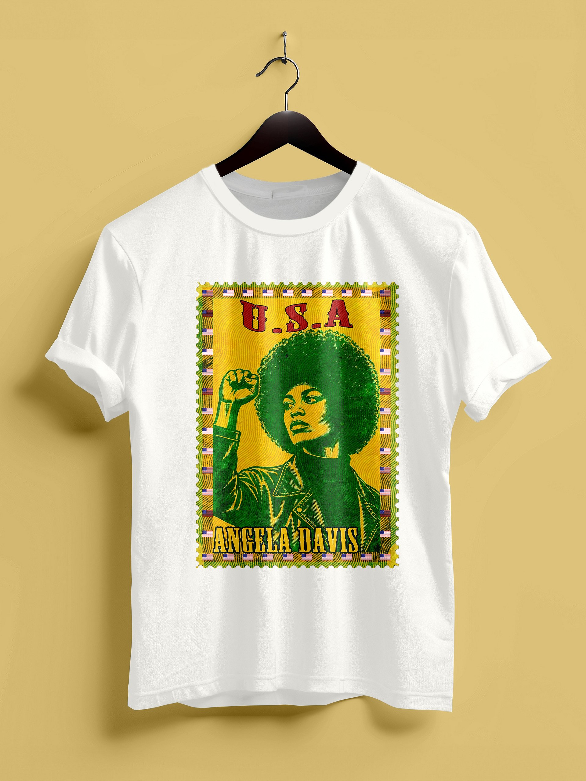 Angela Davis Vintage USA Postage Stamp T-Shirt product image (1)