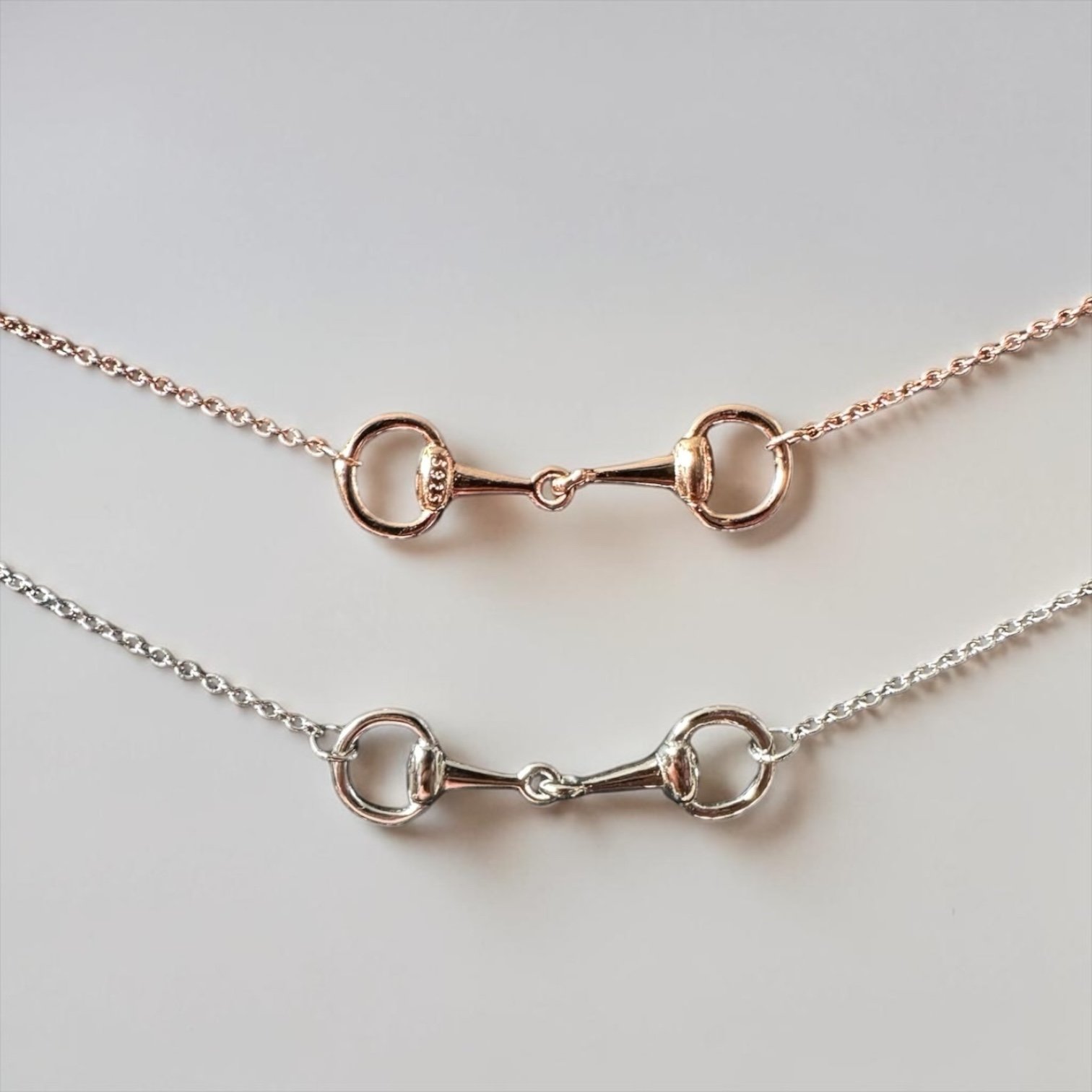 Snaffle Bit Bracelet | Dainty Equestrian Jewelry | Rose Gold & Silver product image (1)