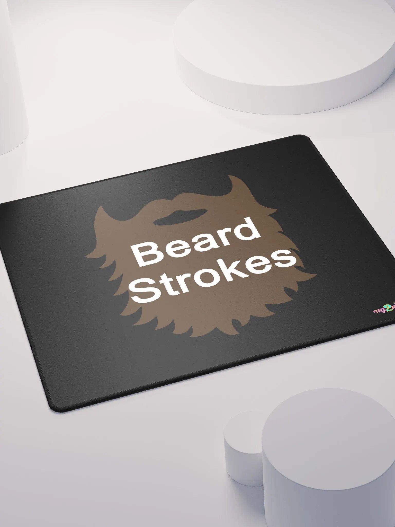 Brown Beard Strokes Gaming Mouse Pad (Black) product image (4)
