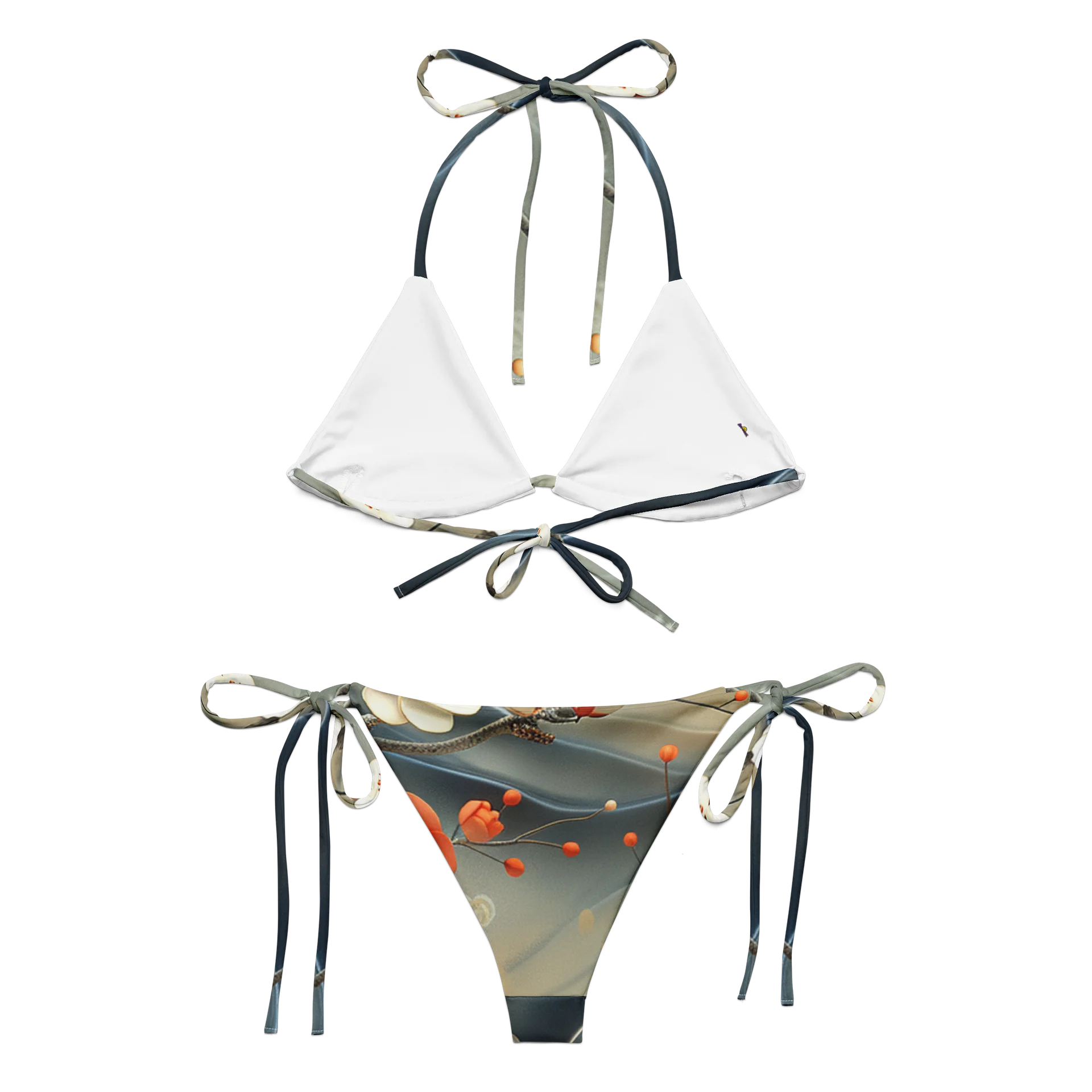 Japanese Stroll Garden Blossom Recycled String Bikini - Eco-Friendly Swimwear product image (5)