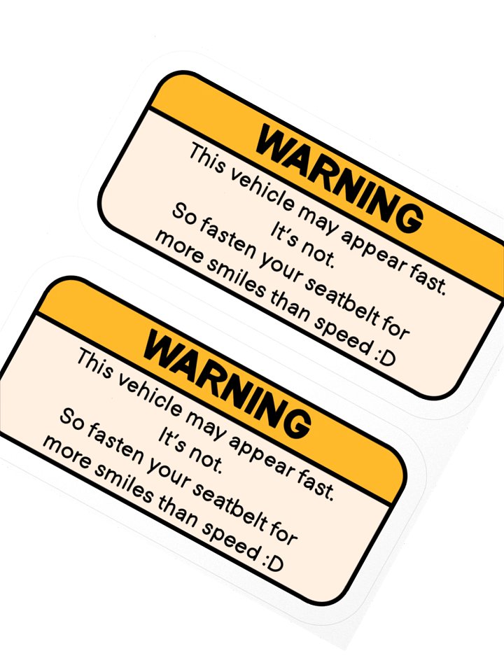 Car Warning Sticker product image (2)