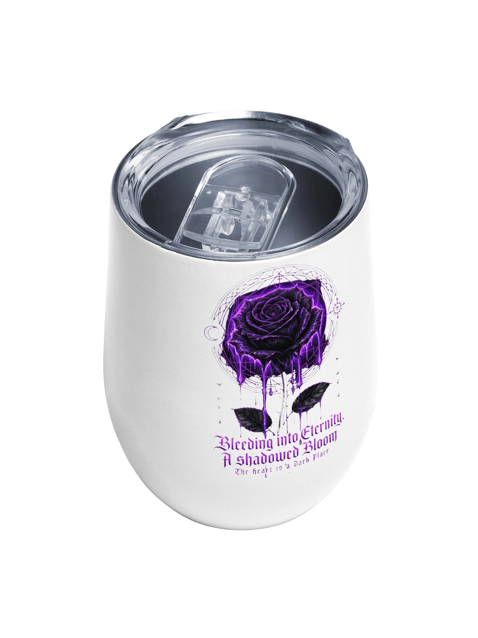 Bleeding Into Eternity — Purple Gothic Wine Tumbler product image (4)
