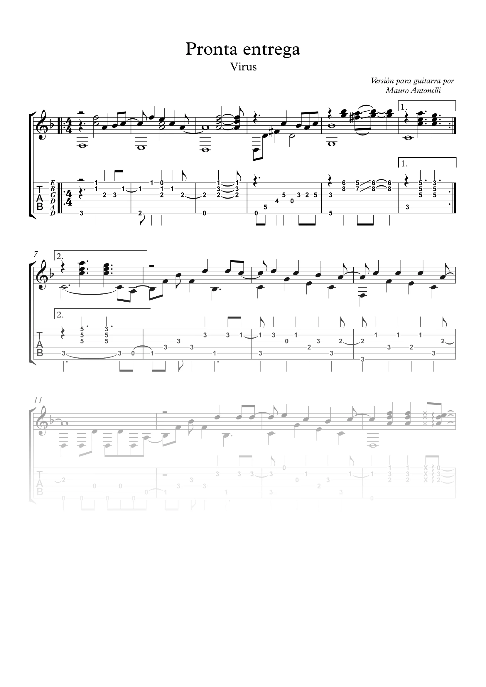 Pronta entrega - Partitura + Tabs product image (1)
