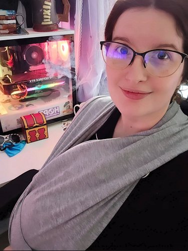 UPDATE. 
Player 3 going to help me play video games from the outside! ❤️ 

Finally seemed healed up enough to play some video...