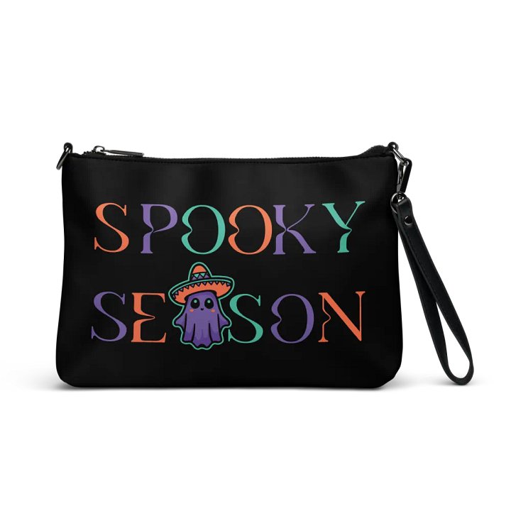Spooky Season Sombrero Ghost Colorful Flip-Sided Faux Leather Crossbody Bag product image (1)