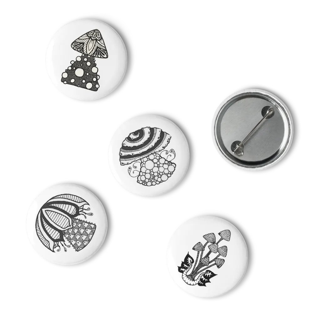 Psychedelic Mushroom Pin Button Set product image (15)