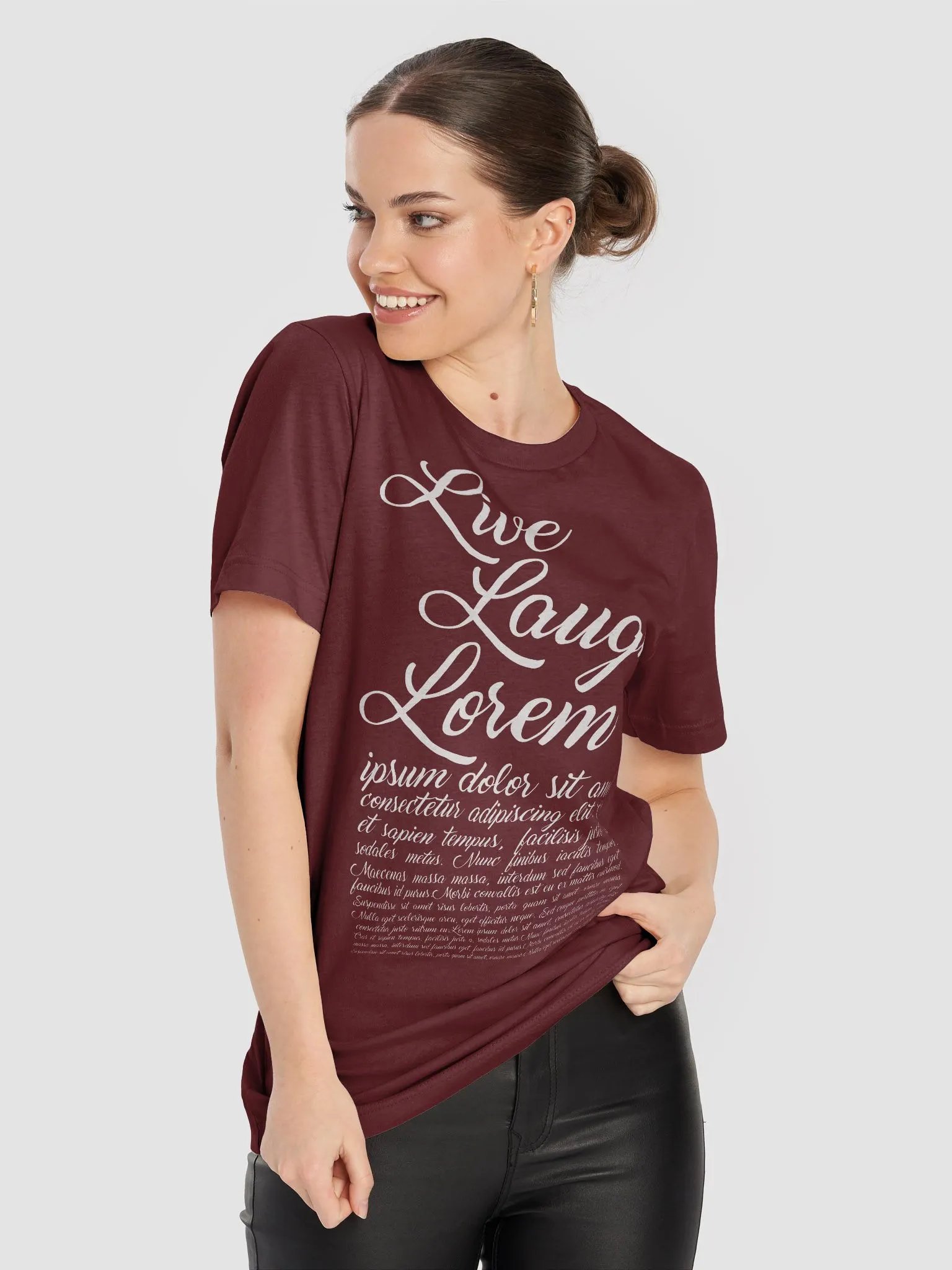 Live Laugh Lorem Ipsum Dark Mode Supersoft T-Shirt product image (8)