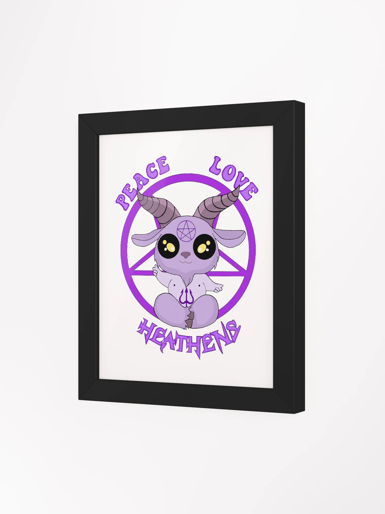 Peace, Love, Heathens Framed Picture - Purple product image (8)