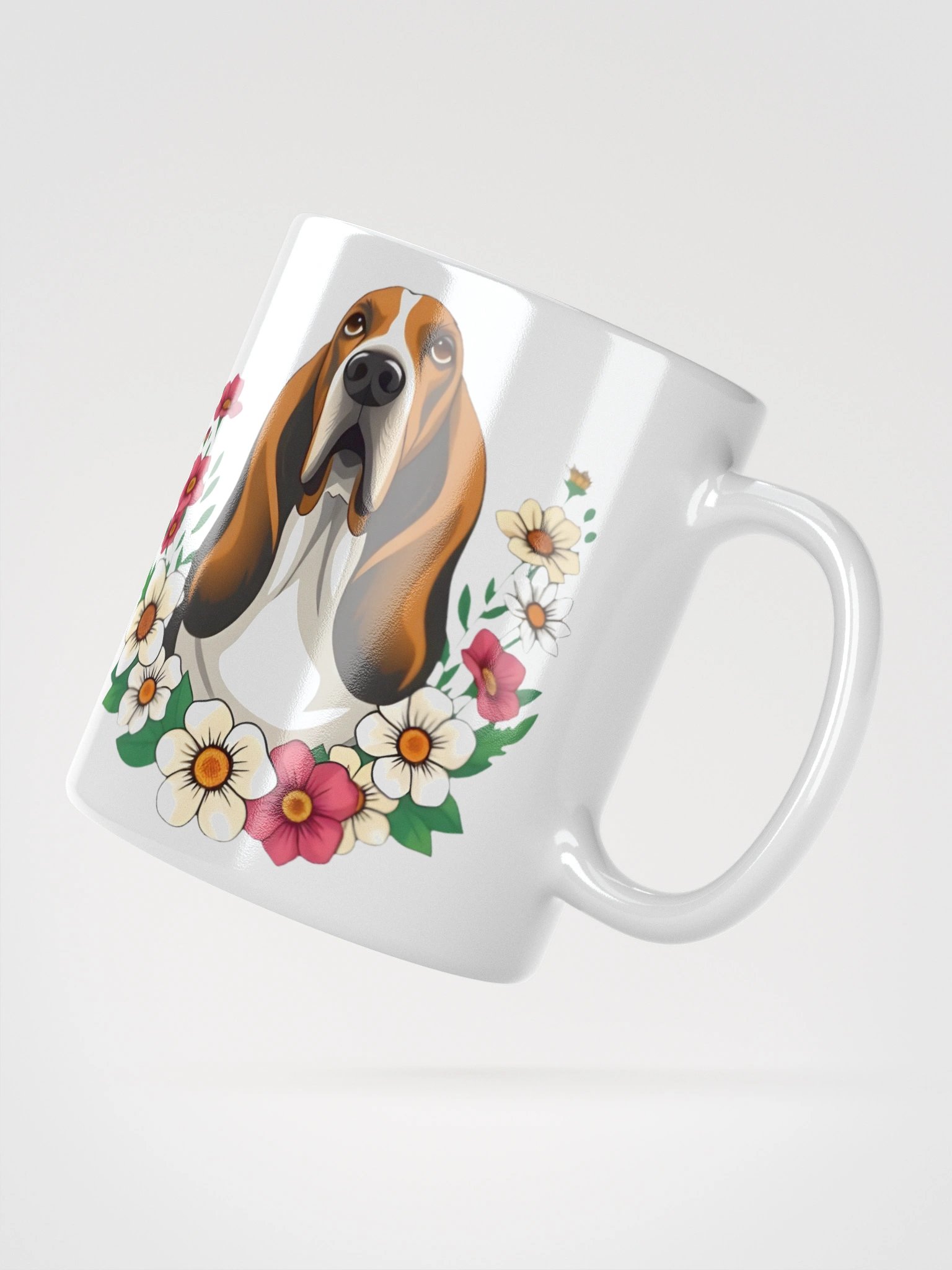Floral Basset Hound Mug product image (4)