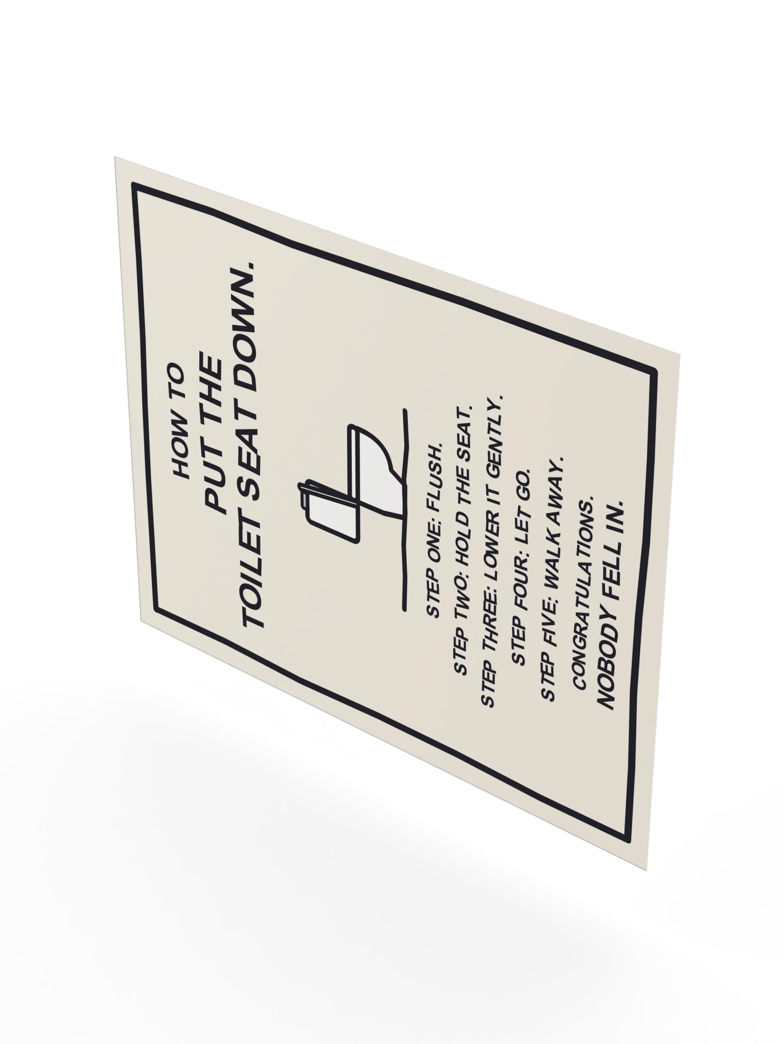 How to Put the Toilet Seat Down (Bathroom Sign) product image (22)