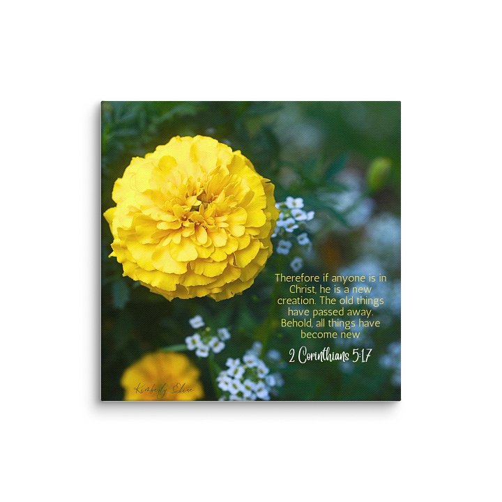 New Creation — Scripture Floral Canvas Print product image (2)