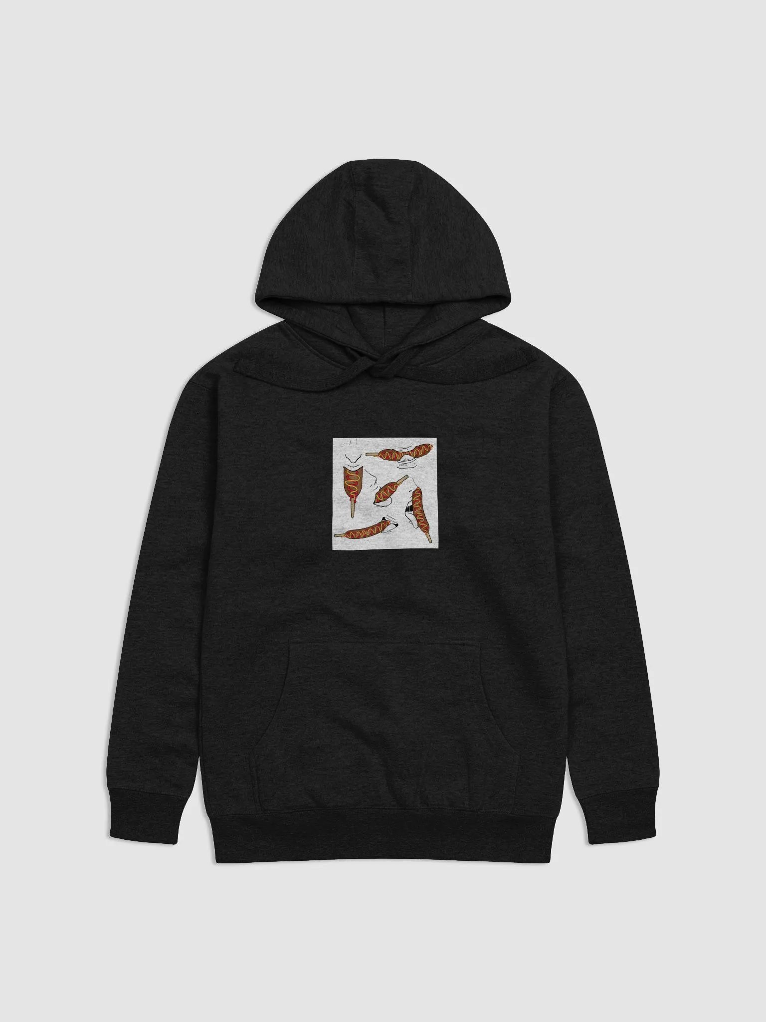 Eating Corn Dog Unisex Premium Hoodie product image (3)
