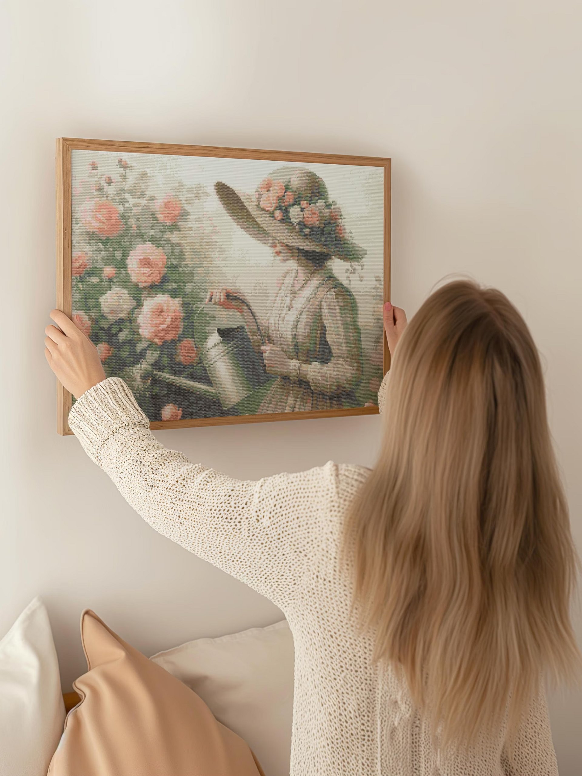 Lady Of The Roses Cross Stitch Pattern product image (6)