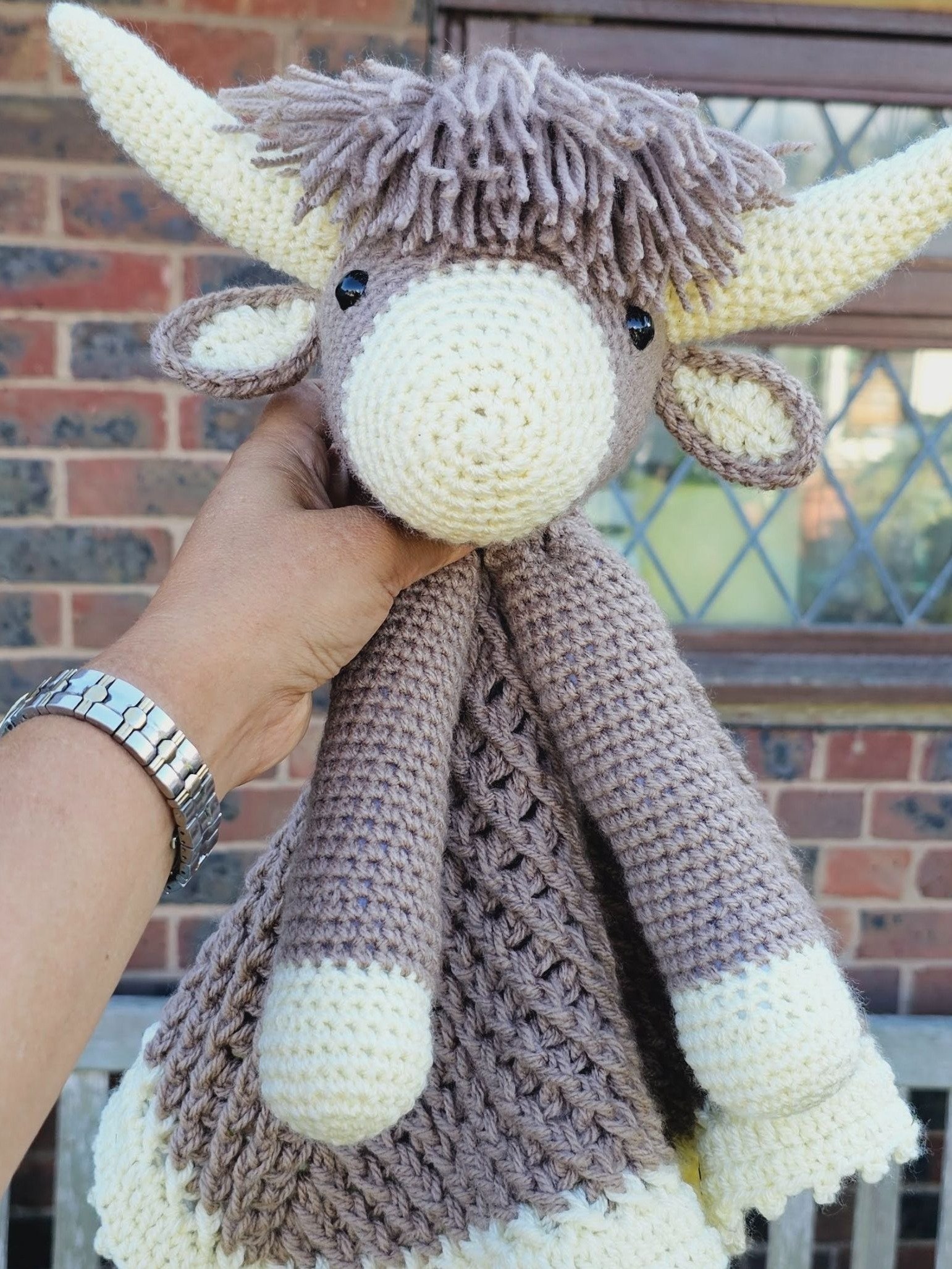Highland Cow Lovey Blanket Crochet Pattern | Scottish Farm Animal (PDF Pattern) product image (11)