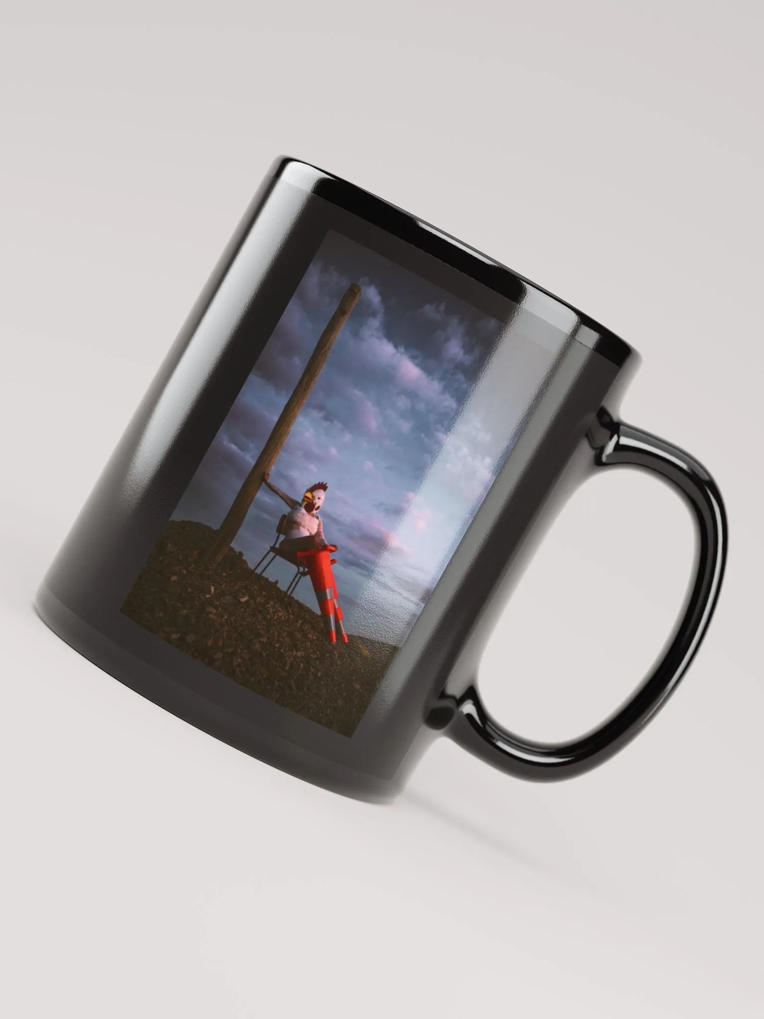 Liddles conetucky glossy black mug product image (4)
