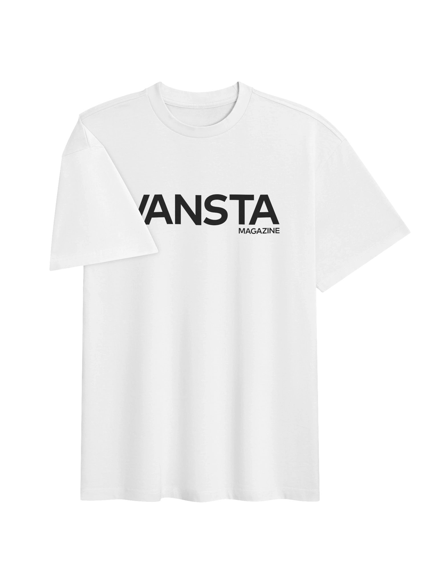 VANSTA Heavyweight Box Tee · White w/ Black logo product image (3)