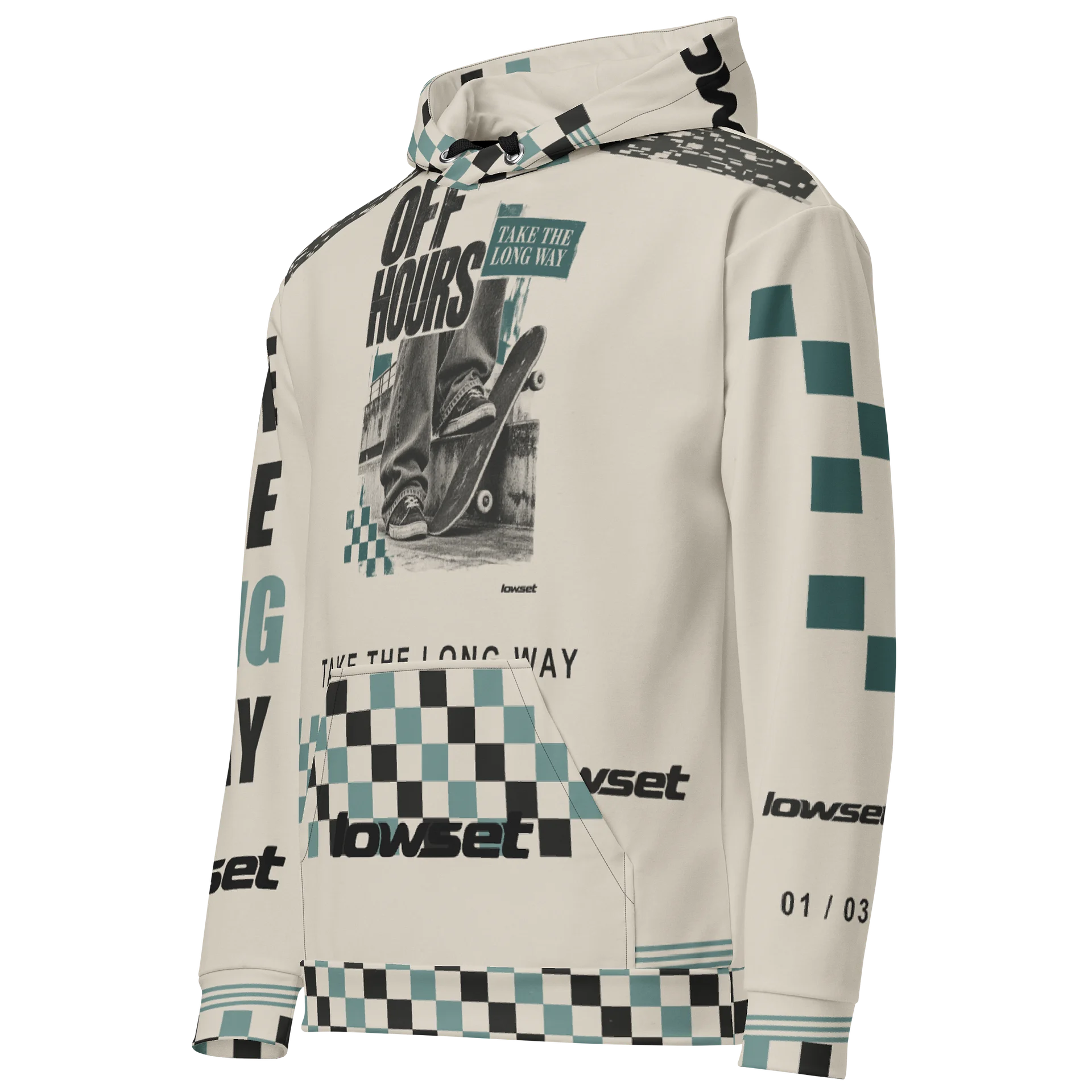 LOWSET / OFF HOURS — AOP Hoodie product image (3)