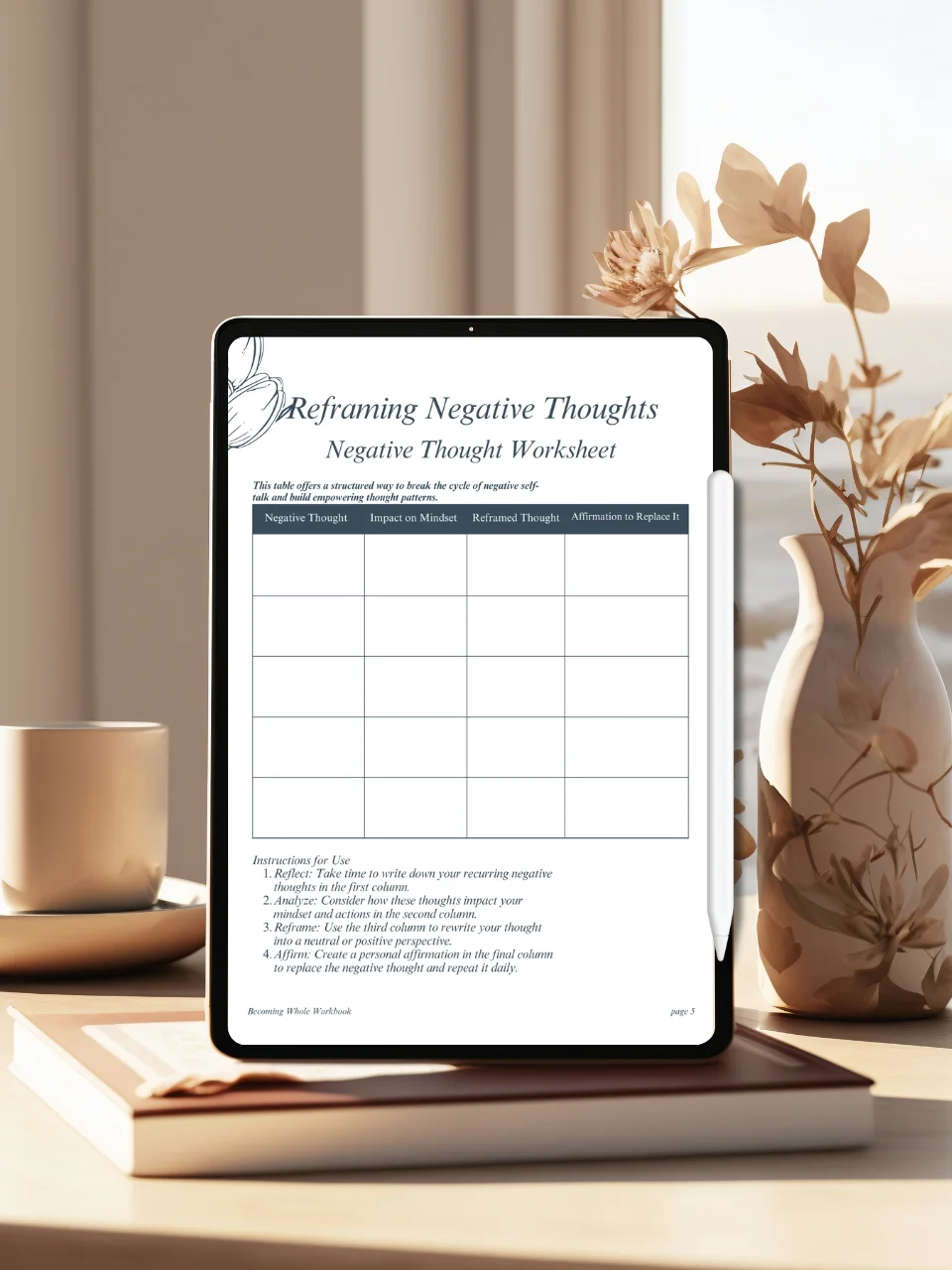 Becoming Whole: Transformative Affirmations for a Positive Life Ebook and Workbook product image (9)