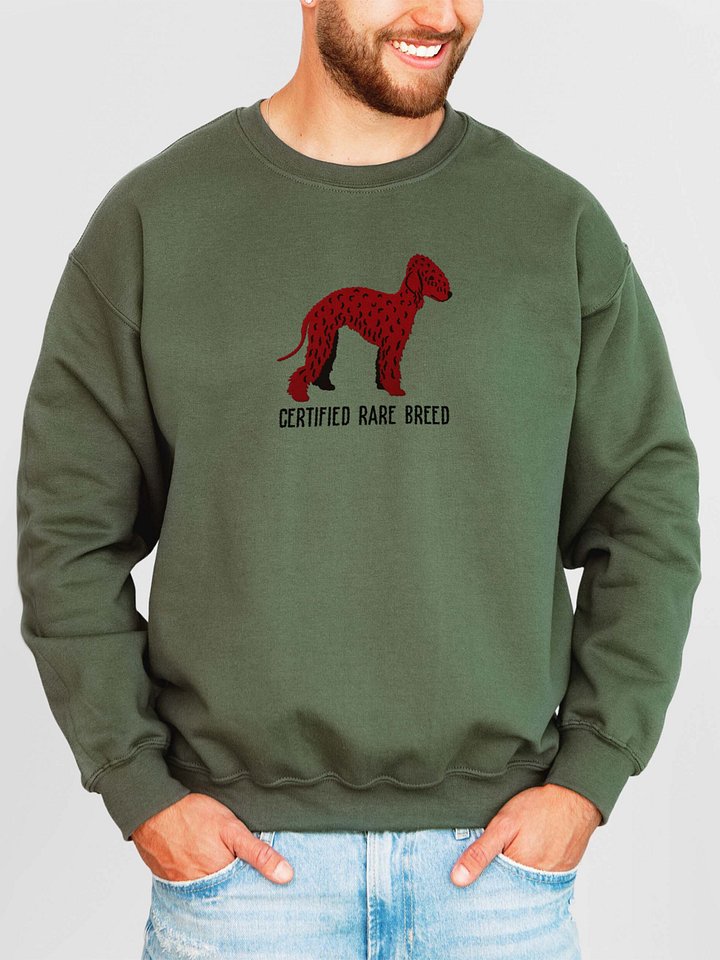 Certified Rare Breed Sweatshirt (Embroidered) of a Bedlington Terrier(Liver) product image (2)