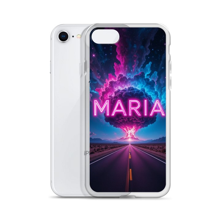 Clear Case for iPhone® – MARIA (Echoes in the Night) Version – Original Song Cover Art product image (2)