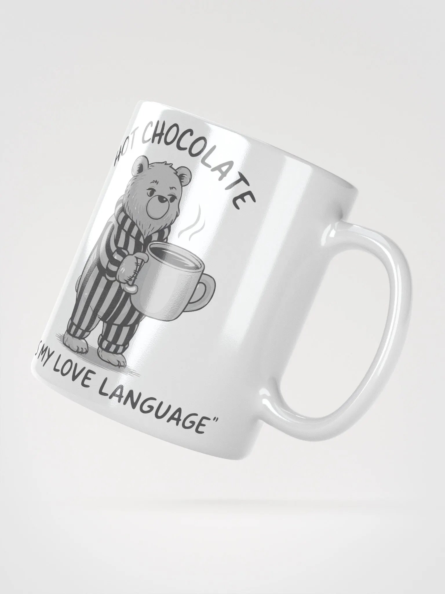 Bear Hot Chocolate Love Language Glossy Mug product image (5)