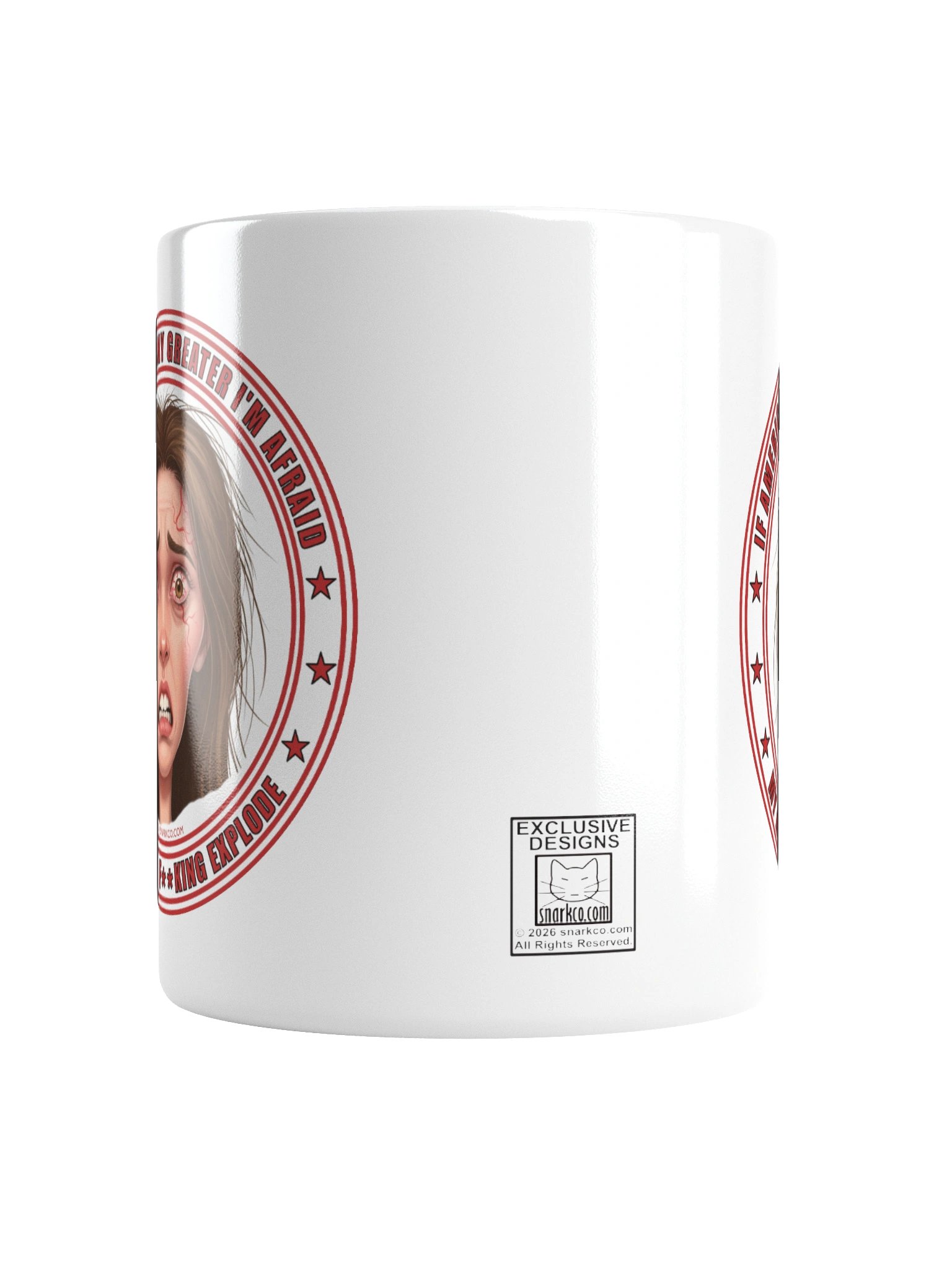 Woman Face Mug Says" "If America Gets Any Greater I'm Afraid My Head Will F**king Explode" product image (5)