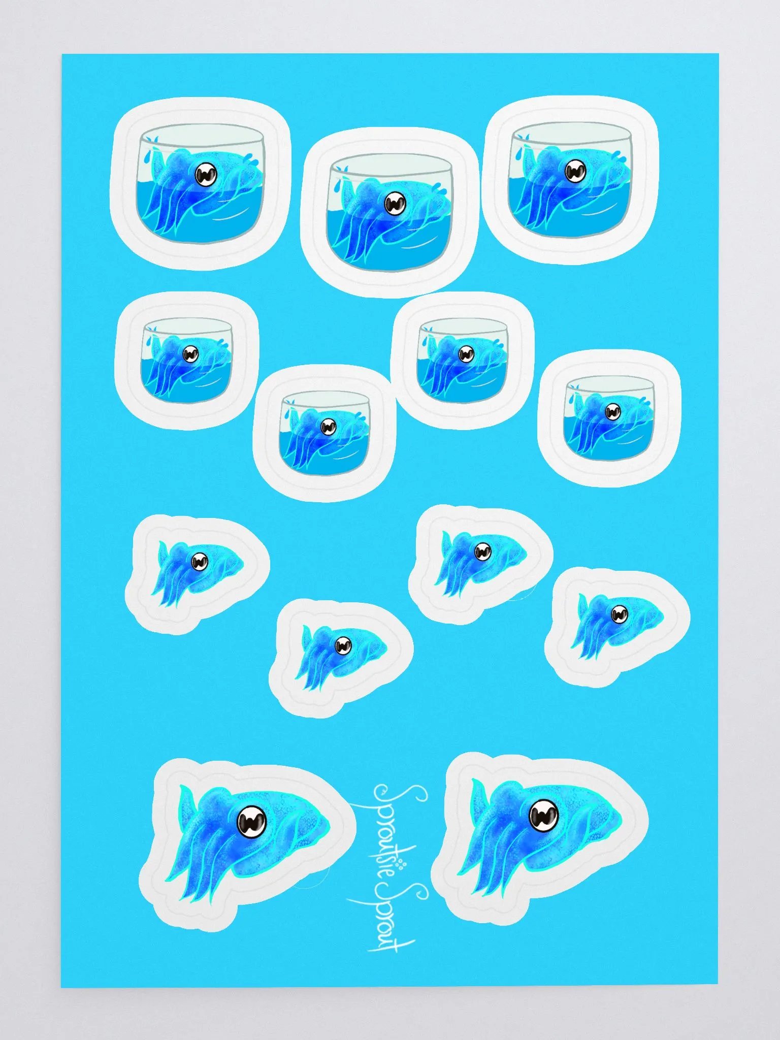 !water Hydrating Cuttlefish Sticker sheet product image (3)