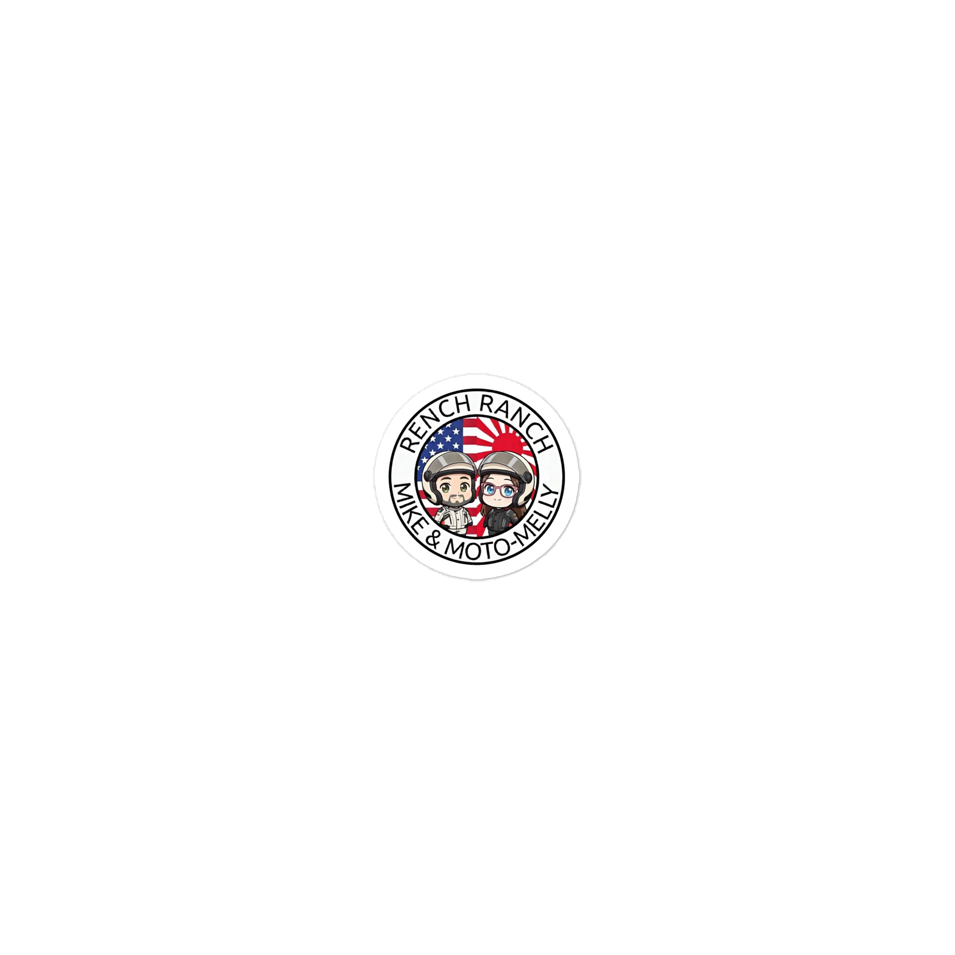 Mike & Moto-Melly Adv Biker USA & Japan Die-Cut Stickers product image (1)