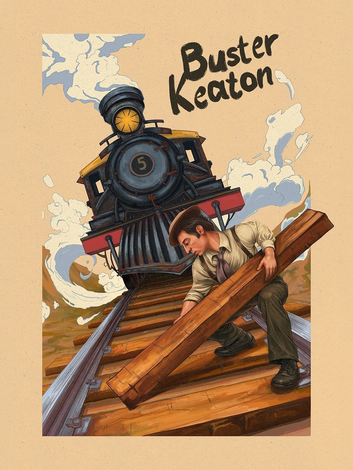 Buster Keaton & The Train (Unframed Poster) product image (1)