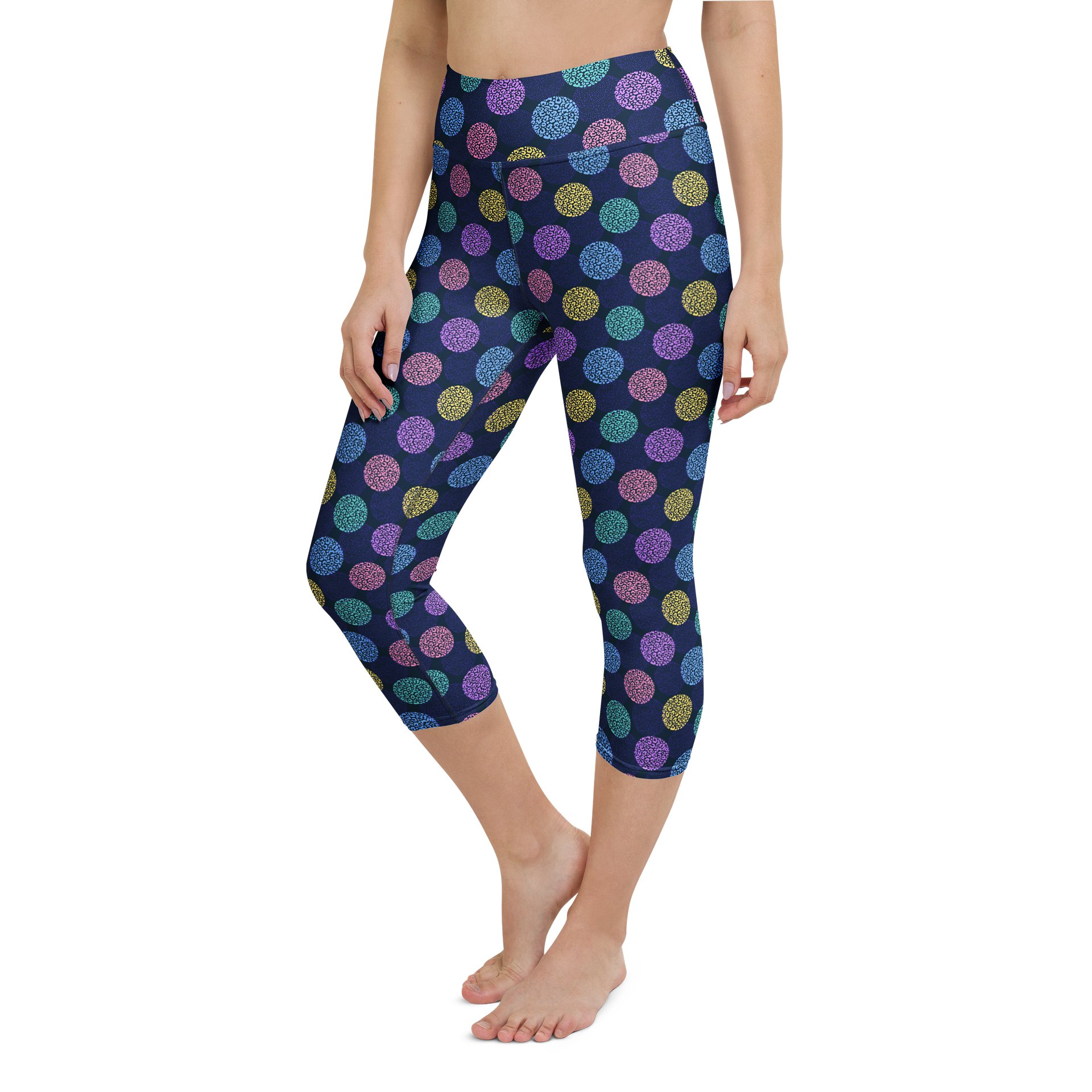Colorful Leopard Print Yoga Capri Leggings product image (6)