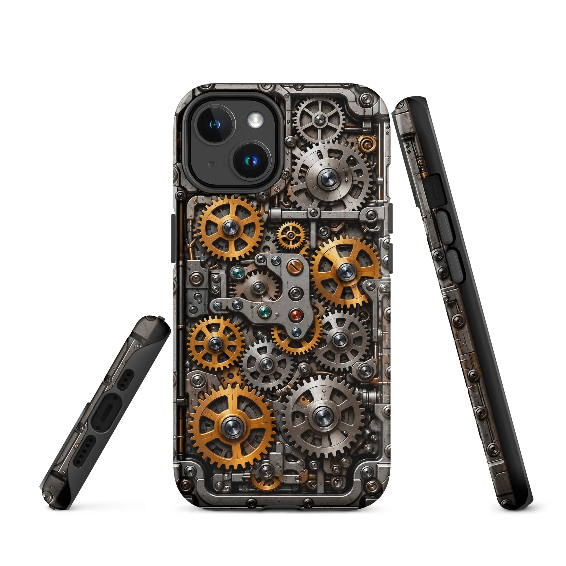 Mechanical Core - MagSafe Tough iPhone Case - Steampunk Gears & Industrial Machinery Design product image (1)