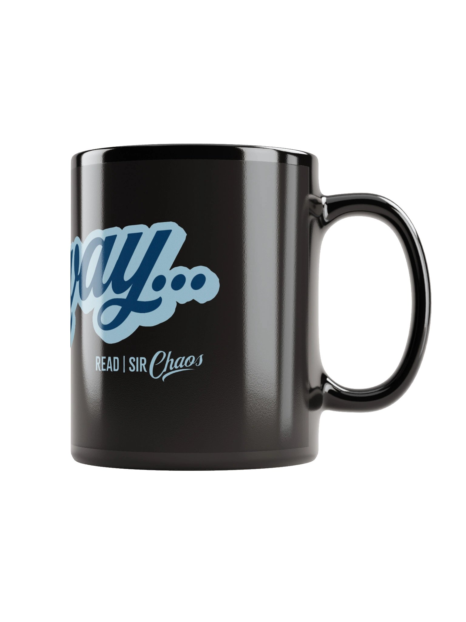 Anyway... Black Mug (blue on blue solid) product image (2)