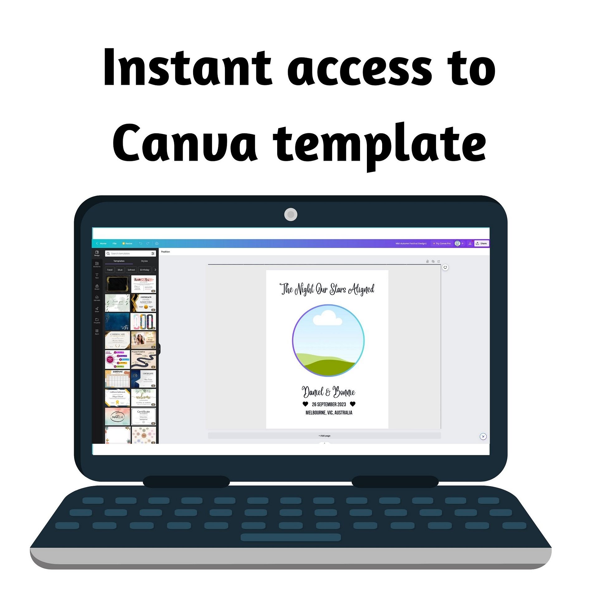Personalised Star Map Canva Templates product image (6)