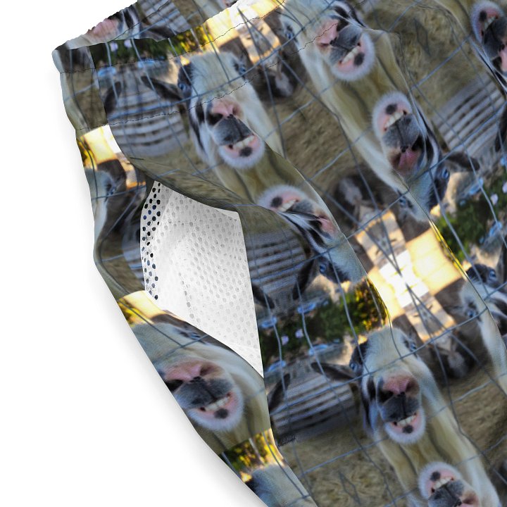 Nicholas the goat -Adult size- swim shorts product image (2)