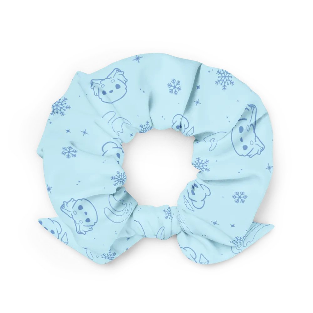 Blue recycled scrunchie | Arctic dreams product image (3)