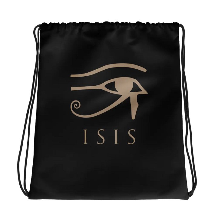 Isis Black Drawstring Backpack product image (1)