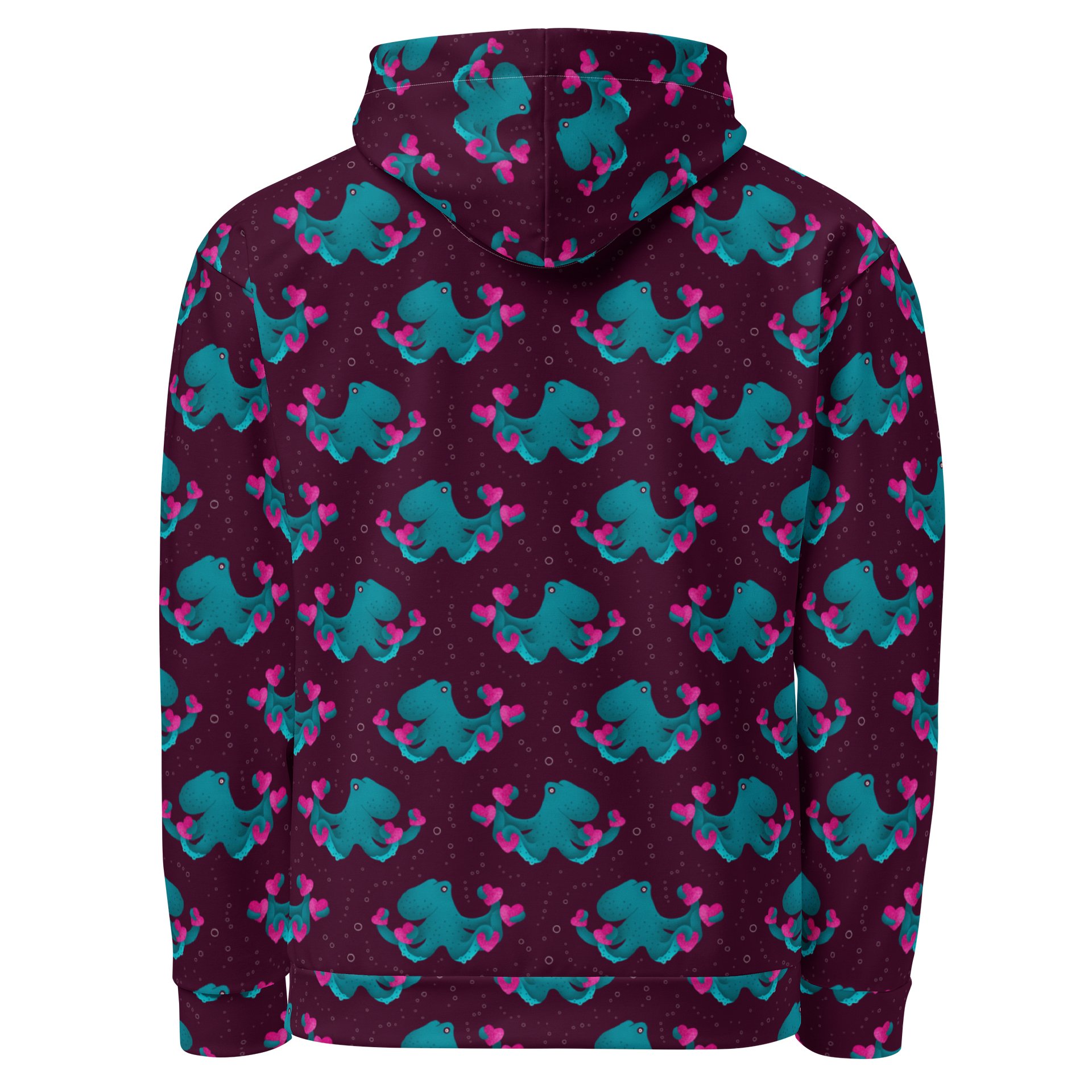 Octopus and Hearts Recycled Unisex Hoodie product image (3)