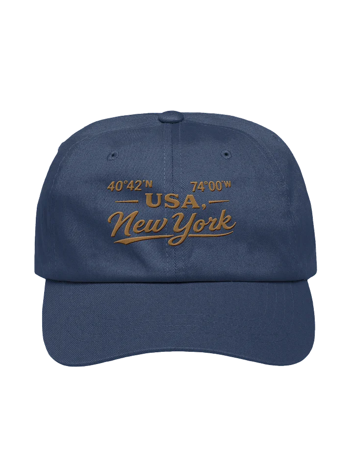 New York USA Coordinates Dad Hat – Vintage Travel Cap product image (1)