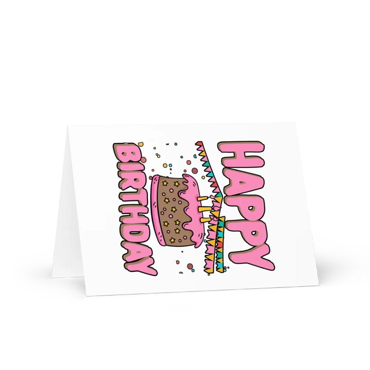 Happy Birthday (Chocolate Cake) Birthday Card 5" x 7" product image (1)
