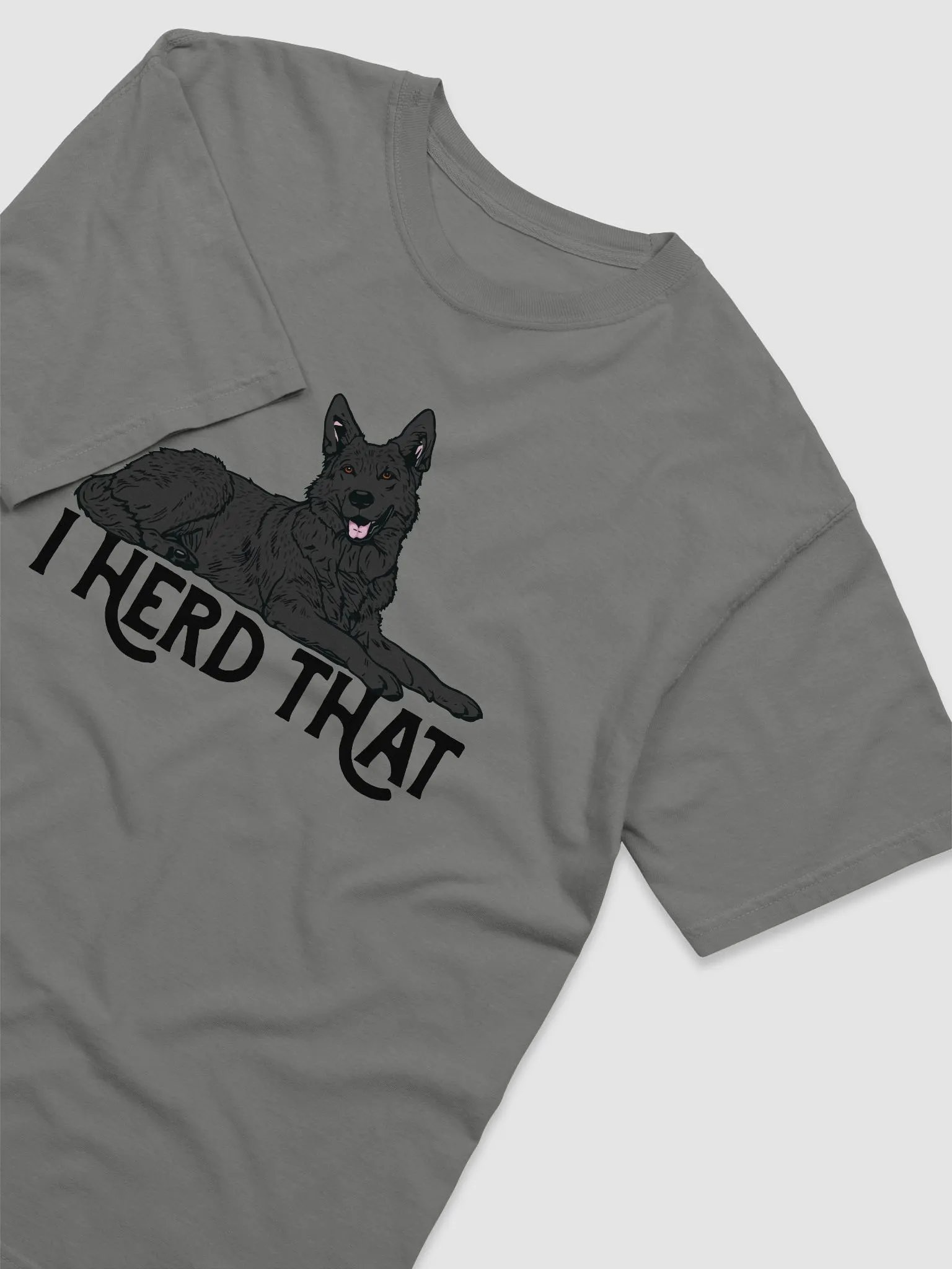 I Herd That T-Shirt of a German Shepherd (Black) | Funny T-Shirt for GSD Paw-rents product image (6)
