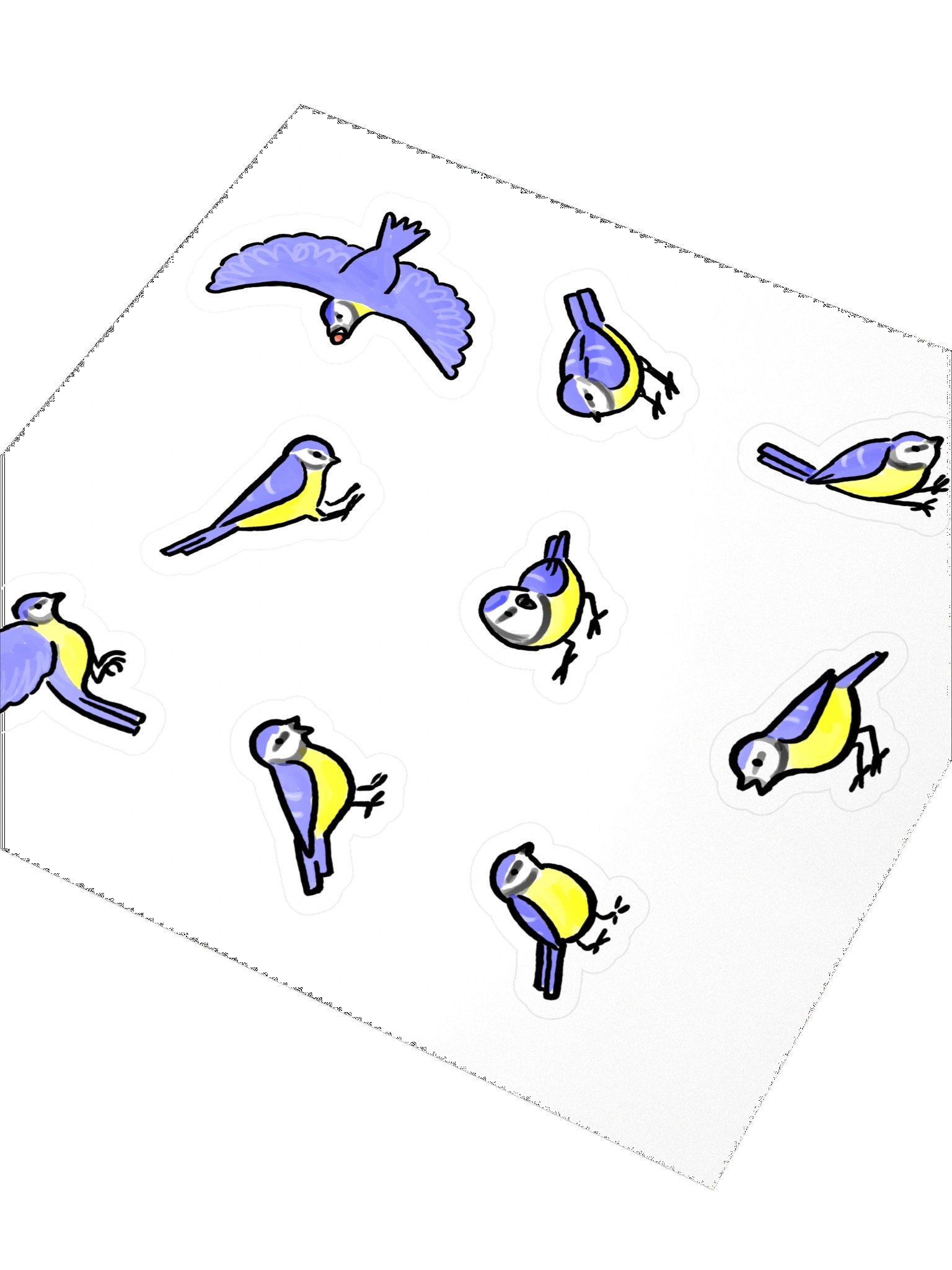 cute blue tit stickers product image (3)