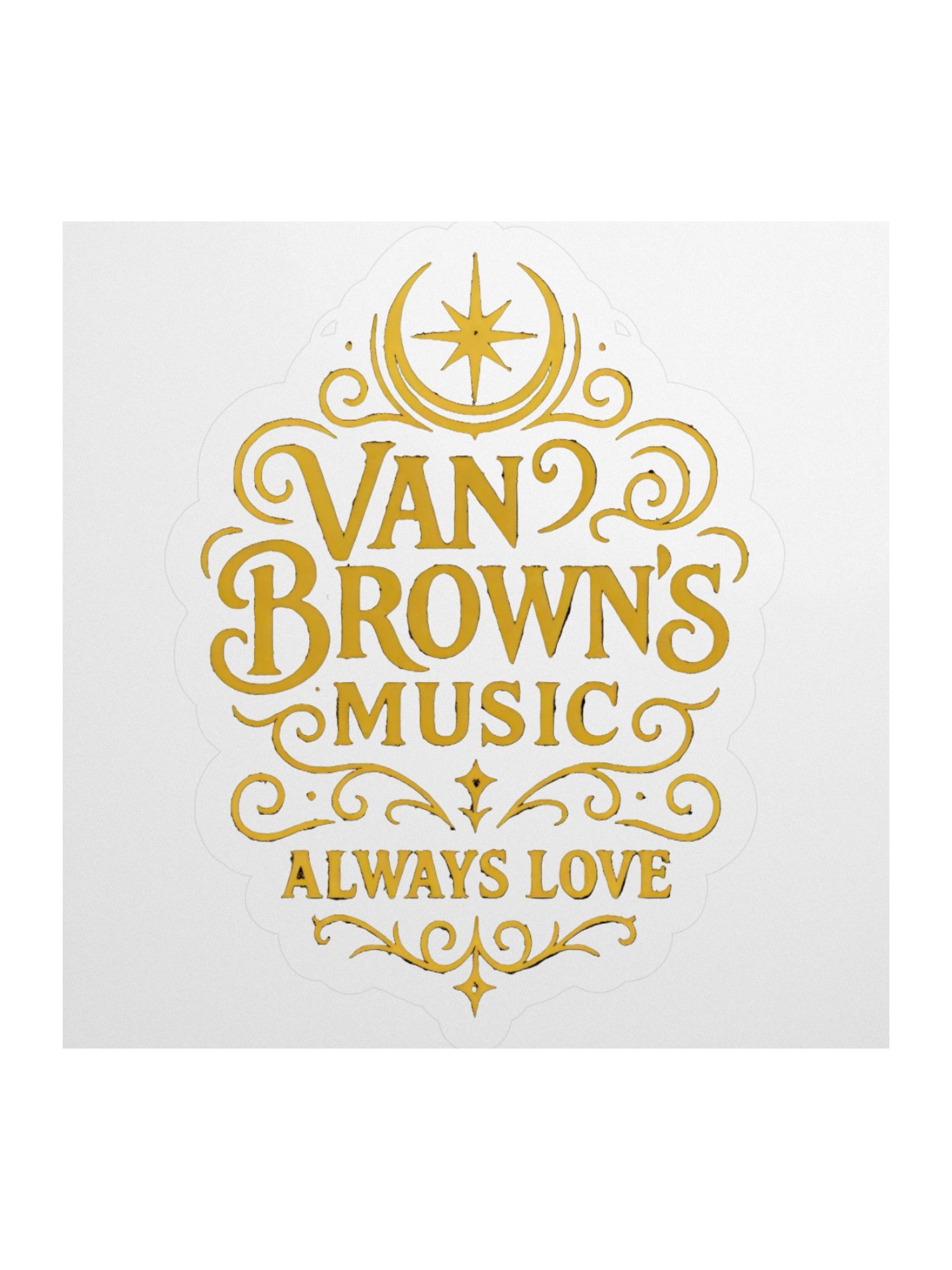 Golden Logo Kiss-Cut Vinyl Stickers product image (3)