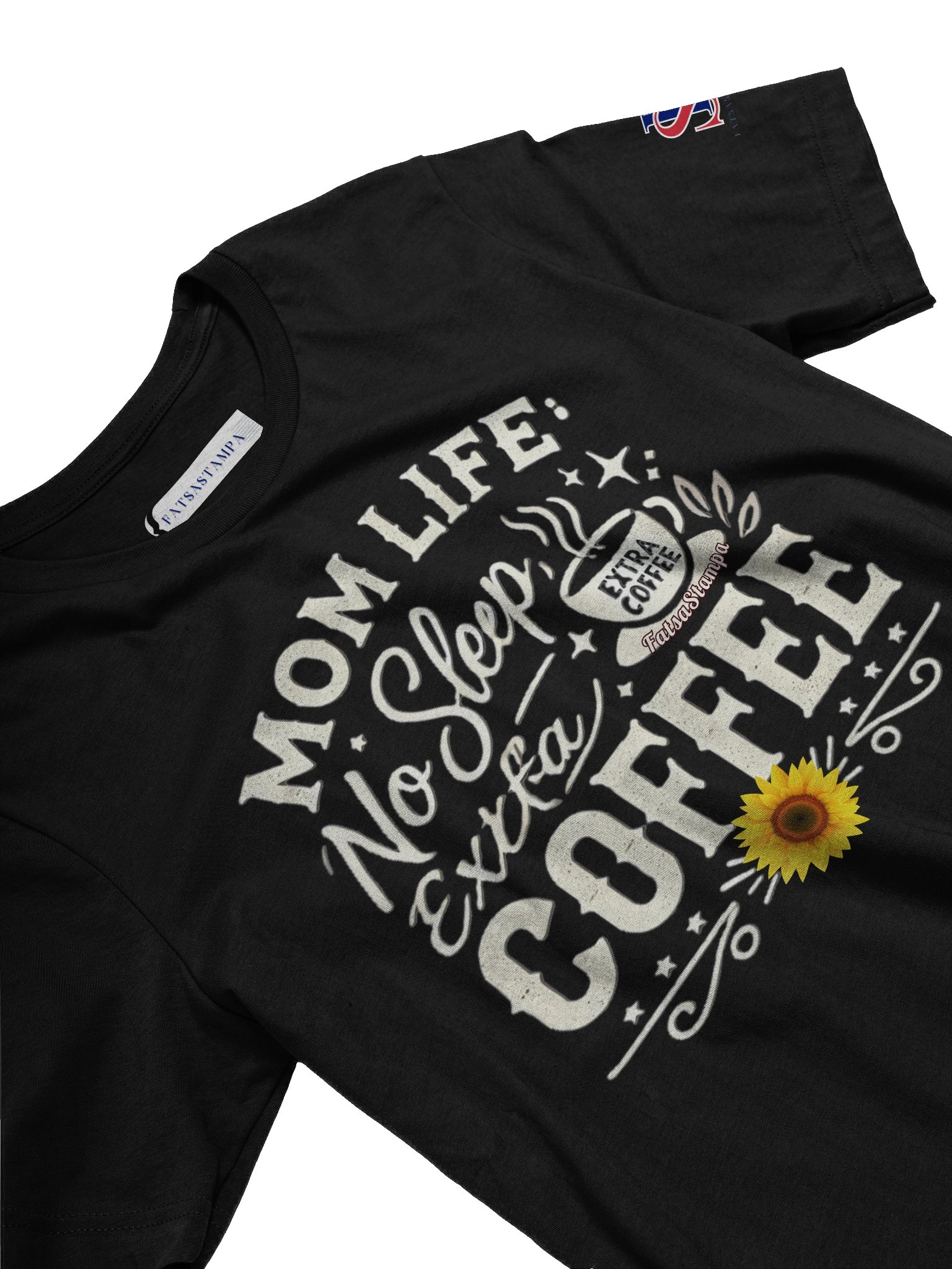 Funny Relatable Mom Shirt- MOM LIFE Tee – No Sleep, Extra Coffee product image (3)