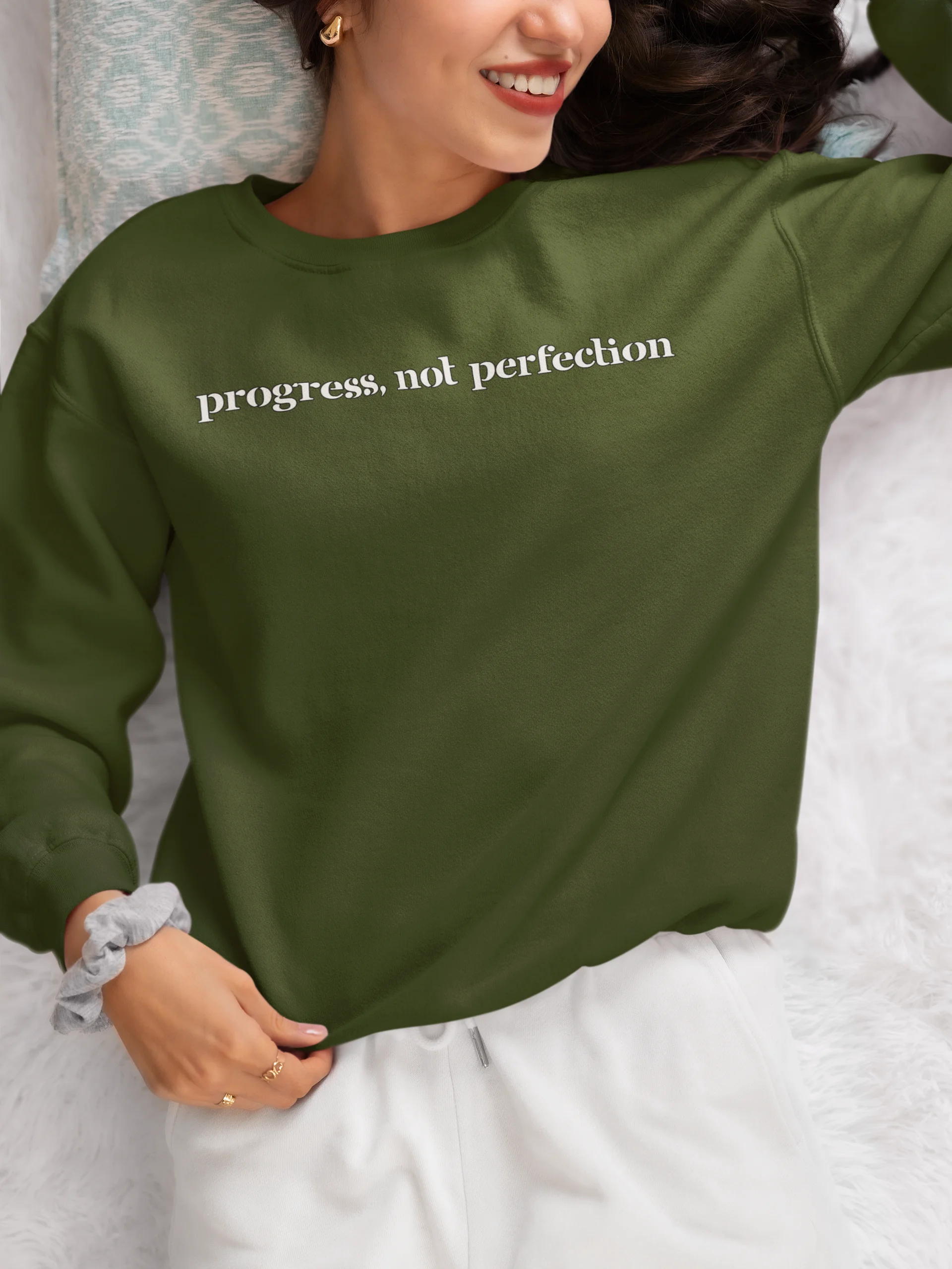 Progress, Not Perfection Gildan Crewneck Sweatshirt product image (1)