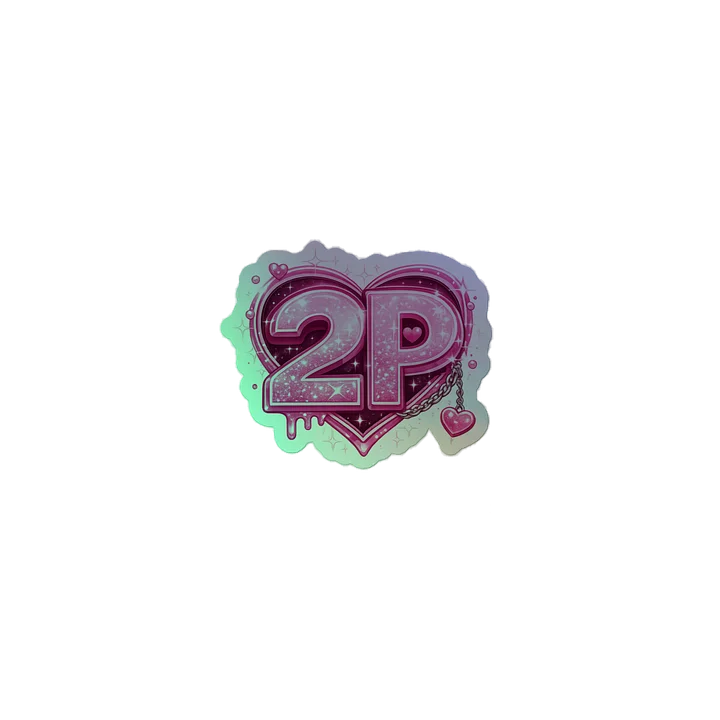 2P Heart Holographic Sticker product image (2)