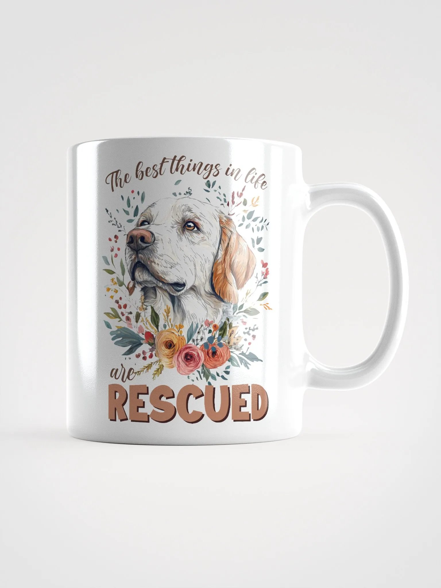 The Best Are Rescued White Glossy Mug product image (1)