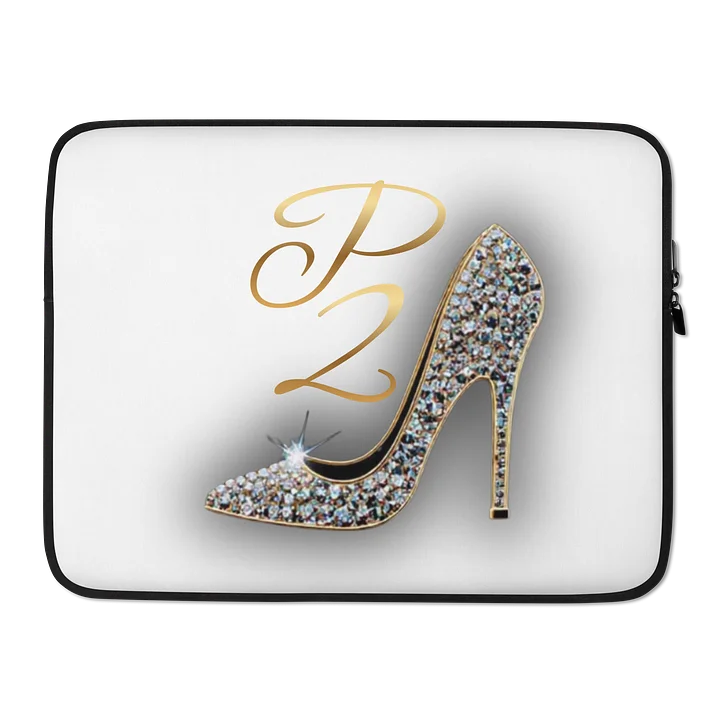 Poised Princess Gold-Outlined Crystal Stiletto Laptop Sleeve product image (2)