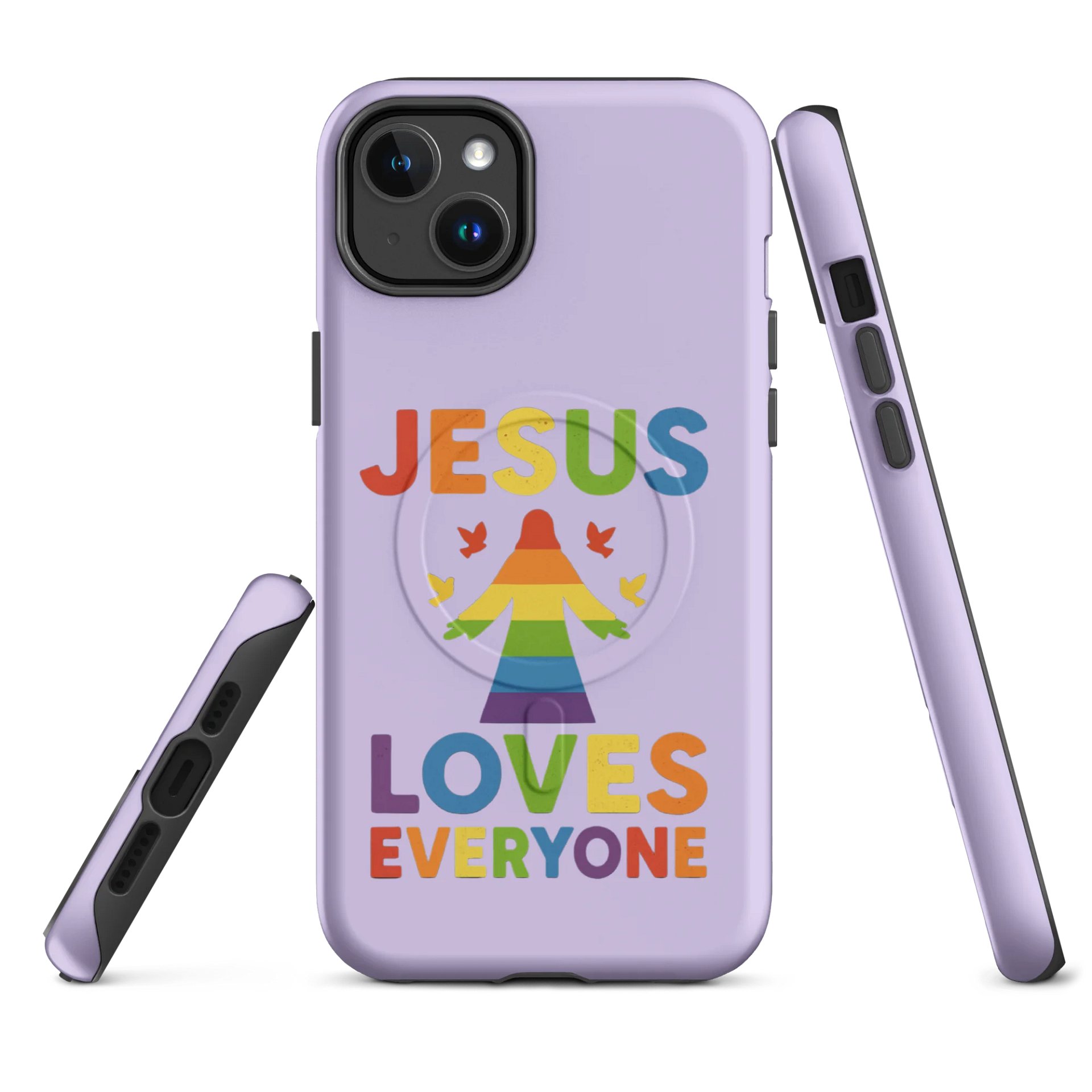 Rainbow Jesus Loves Everyone iPhone Case product image (2)