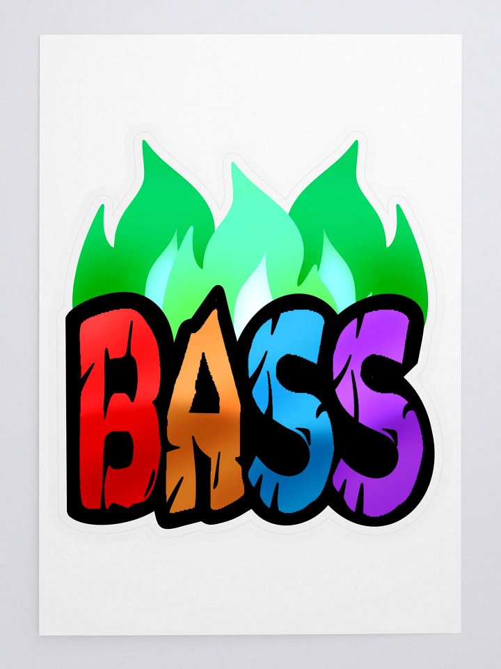 Fire Bass Cut Sticker product image (1)