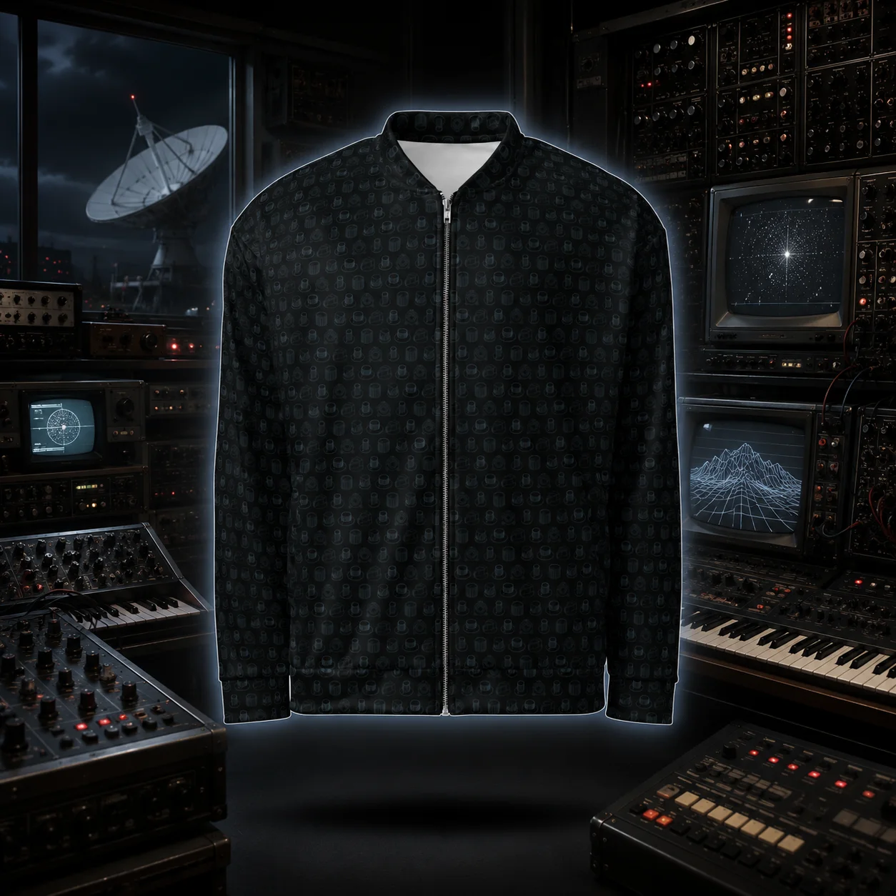 Synthesis Icons Studio Jacket - (7 Iconic Synth Knobs) CARBON product image (6)